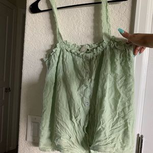 forever 21 plus green tank 1x